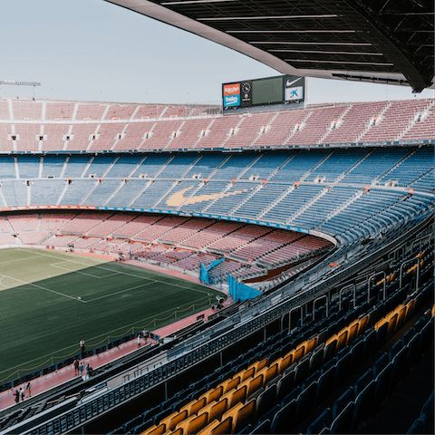 Catch a Barcelona FC game at Camp Nou Stadium