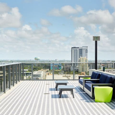 Take in the Fort Lauderdale vistas from the roof terrace