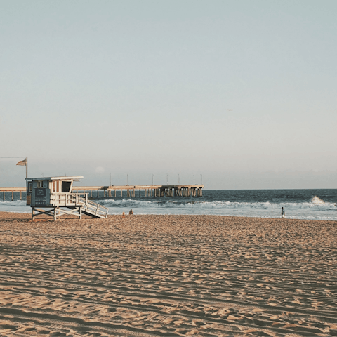 Splash in the sea at nearby Venice Beach