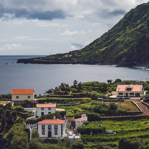 Explore the stunning São Jorge coastline from your ocean hideaway