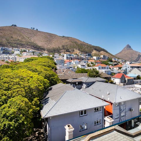 Enjoy spectacular views of the Lion’s Head mountain, visible from your balcony