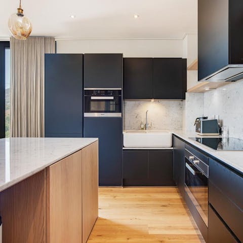 Make melktert in this immaculate kitchen, stocked with brand-new Miele appliances