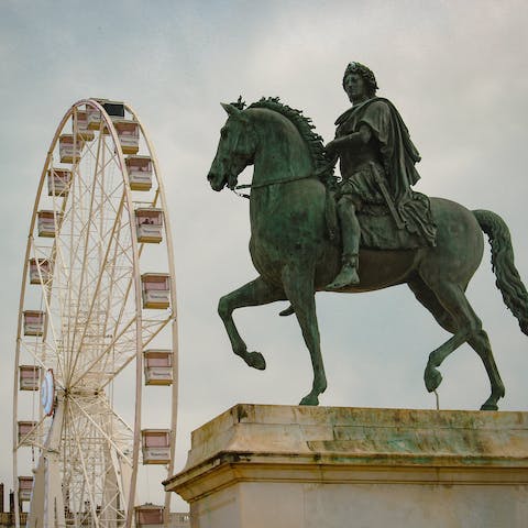 Discover bustling Place Bellecour just a few minutes away on foot