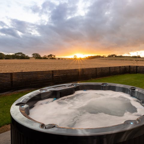 Soak up the idyllic views whilst relaxing in the jacuzzi