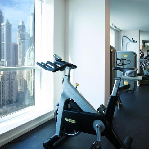 Enjoy a workout with a view in the fully-equipped fitness suite