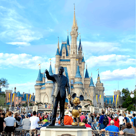 Drive twenty minutes to visit the magical Walt Disney World