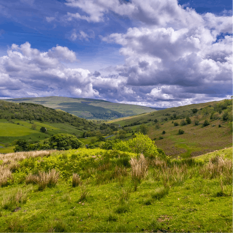 Head into the Yorkshire Dales for a hike – the border is about twelve miles from home