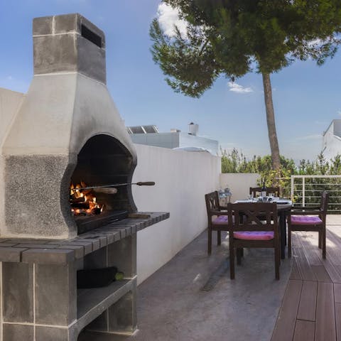 Light the barbecue and enjoy an alfresco meal on the terrace