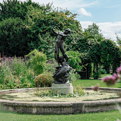 Stroll eight minutes to explore the lush greenery of Regent's Park