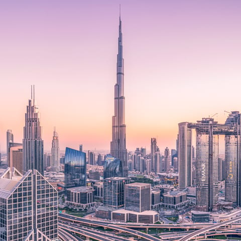 Stay close to the famous Burj Khalifa and explore Dubai's swish malls, flashy restaurants, and beaches with ease