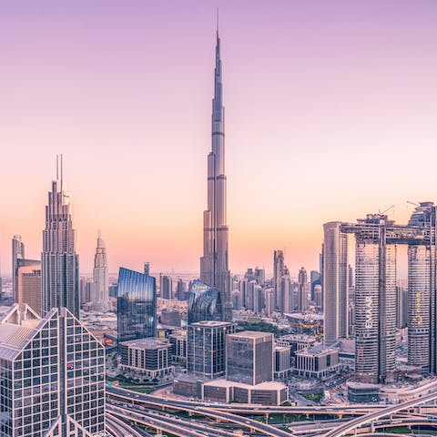 Stay close to the famous Burj Khalifa and explore Dubai's swish malls, flashy restaurants, and beaches with ease