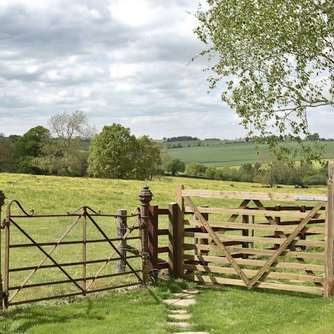 Enjoy rural views from your peaceful outdoor space