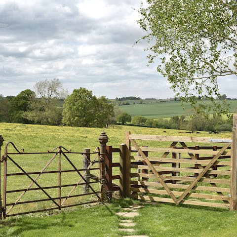 Enjoy rural views from your peaceful outdoor space