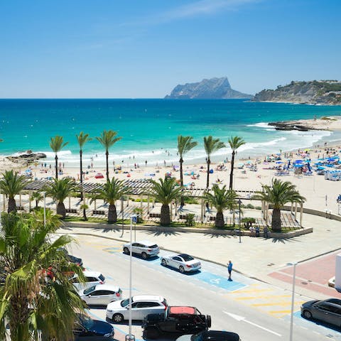 Spend the day in the sun at Playa de la Ampolla, just 4km away