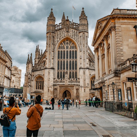 Visit the famous Bath Abbey – it's only a thirteen-minute walk away