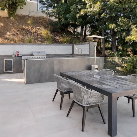 Fire up the barbecue for an all-American feast at the terrace garden