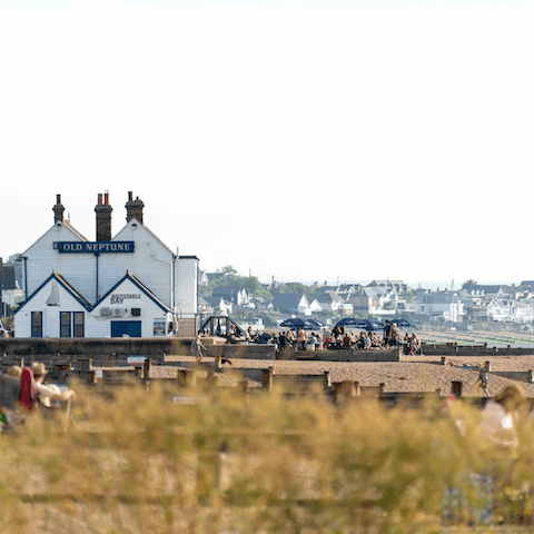 Drive out to the coast and taste the incredible food at Whitstable, just a twenty–minute drive away