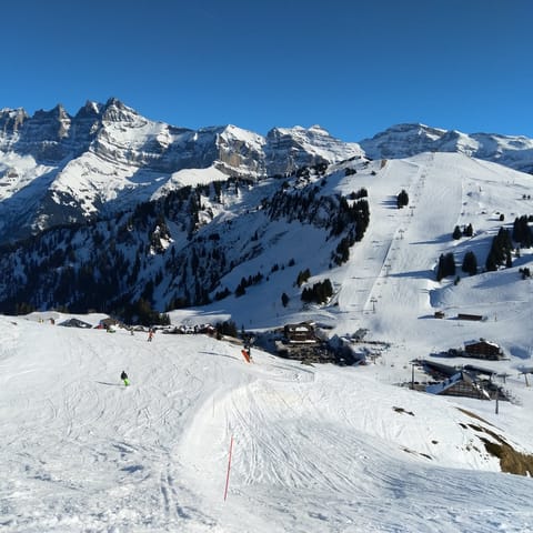 Walk to one of Lenzerheide's ski lifts, ten minutes away on foot