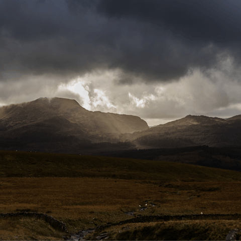 Embark on hikes around the dramatic Llyn Peninsula, just a short drive away