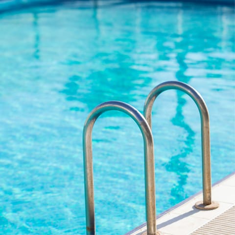 Cool off from the desert sun with a refreshing swim in the communal pool