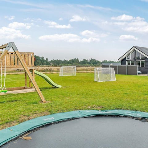 Let the kids enjoy the outdoor playground area