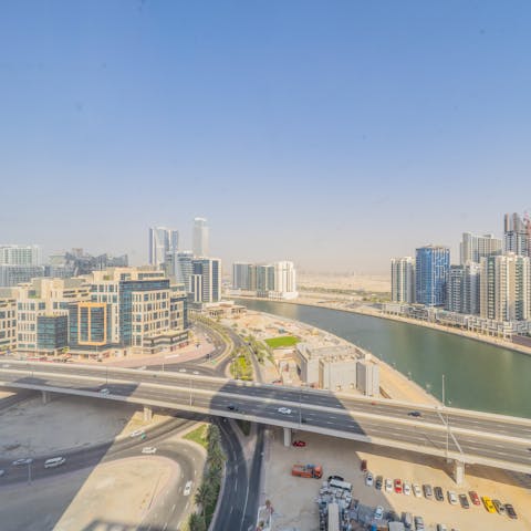 Take in captivating city views over Dubai's skyline