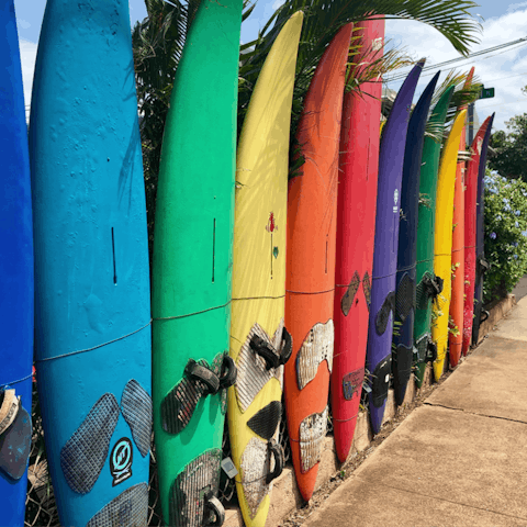 Hit the surf at Fistral Beach, a fifteen-minute walk from your front door