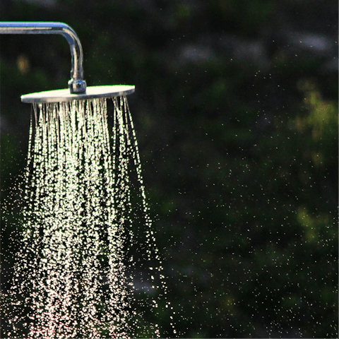 Cool off in the outdoor shower