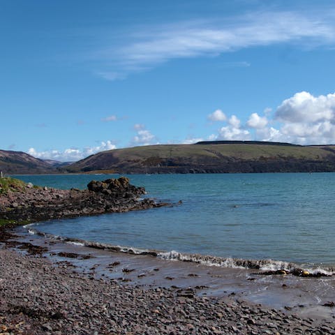 Explore the beaches around Loch Ryan – Boat Bank Beach is a short walk down the estate's drive