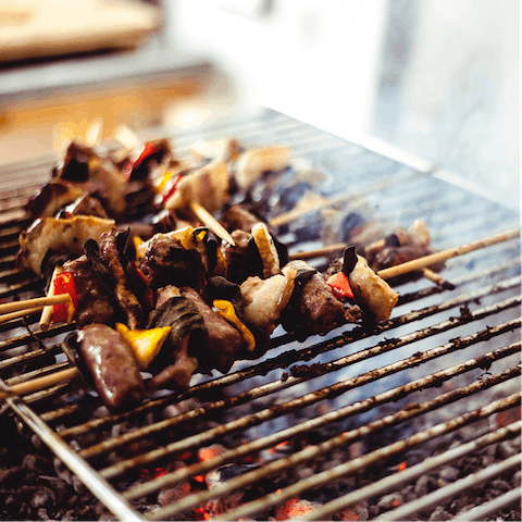 Fire up the barbecue in your private garden for a feast under the stars