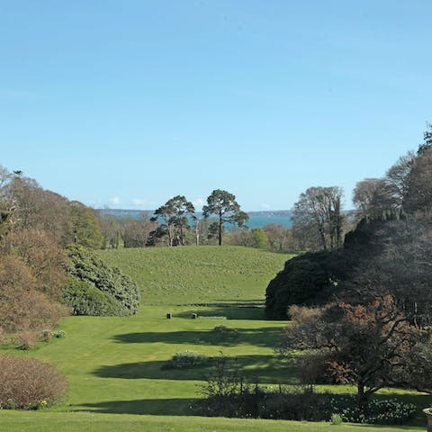 Stroll through the vast shared grounds that surround the cottage – a tent is provided for nights in the woods