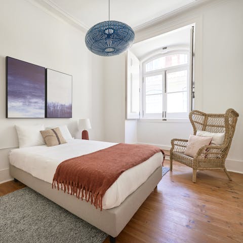 Wake up in the stylish bedrooms feeling rested and ready for another day of Lisbon sightseeing