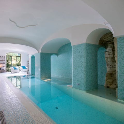 Swim in your private pool or relax in the sauna