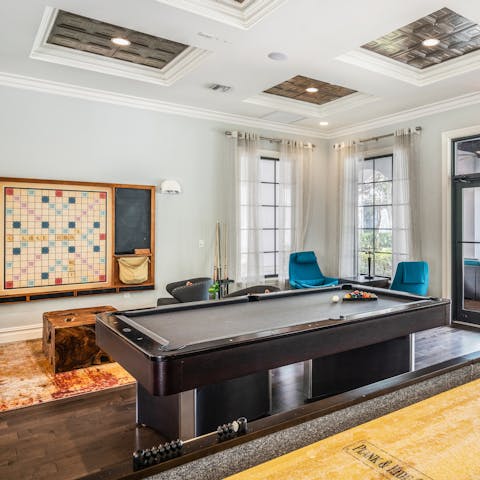 Enjoy a game of pool or shuffleboard with the neighbours