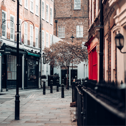 Explore the streets of Soho, just a fifteen-minute tube ride away