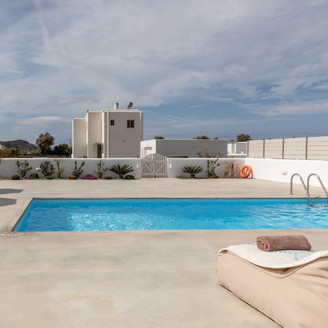 Spend afternoons taking dips in the private pool