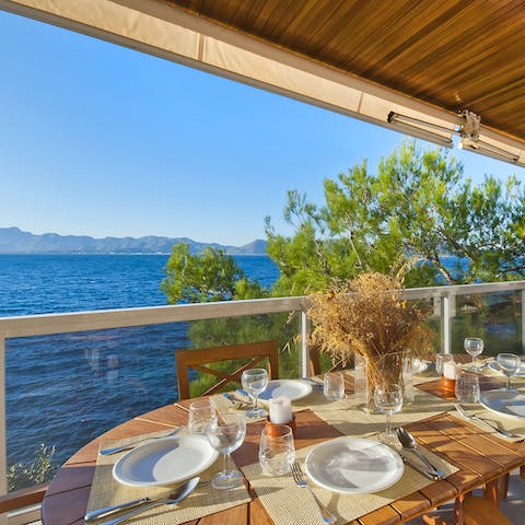 Dine alfresco on the terrace while you soak up the Spanish sun