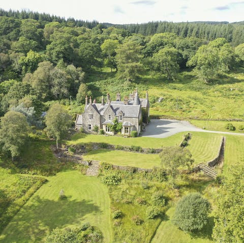 Explore the property's vast estate and tranquil gardens