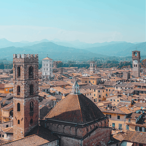 Explore Lucca's many historic sights like San Martino Cathedral, three minutes away