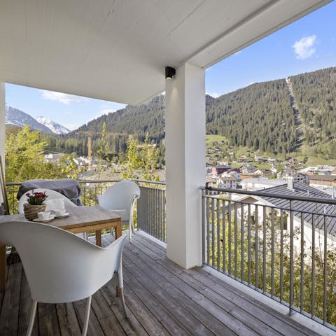Look forward to stepping out onto your balcony and breathing in the fresh mountain air