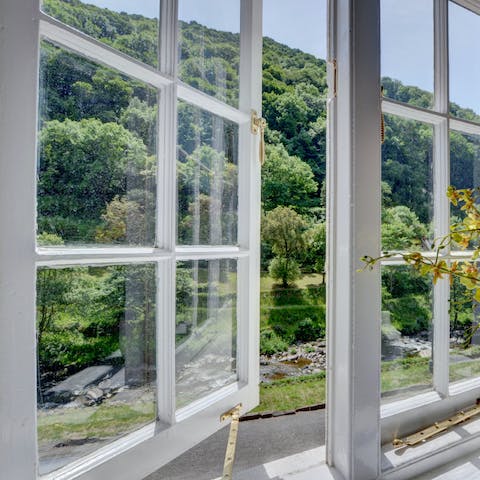 Take in river views from the home's windows