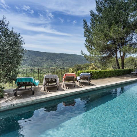 Relax by the pool and enjoy those glorious views 