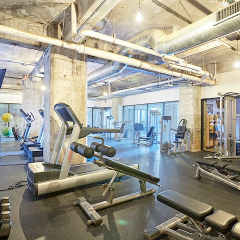 Work up a sweat with a session in the on-site gym
