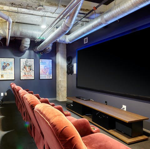 Grab some popcorn ready for movie night in the residents' cinema room