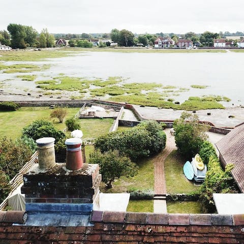 Stay right on the seafront, with views over the Bosham channel
