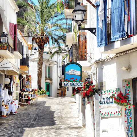 Visit Ibiza Town – a short eleven-minute drive away