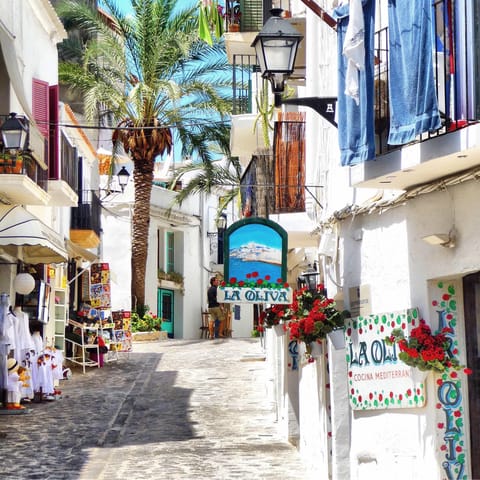 Visit Ibiza Town – a short eleven-minute drive away