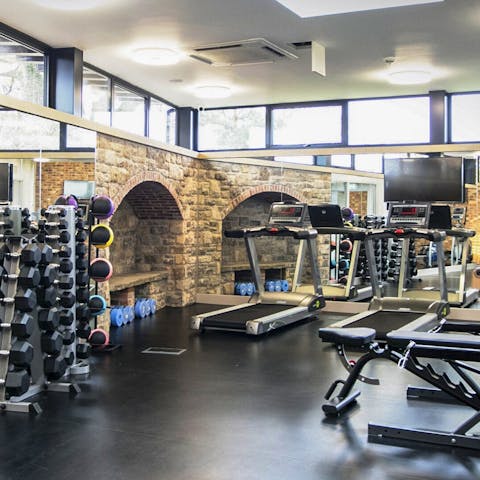 Break a sweat at the communal gym