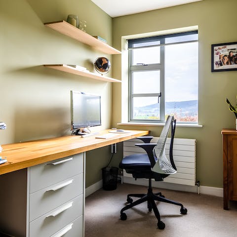 Catch up on work emails from this dedicated office space