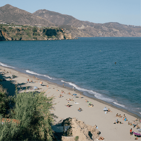 Check out the stunning beaches along the coastlines of Nerja and Malaga